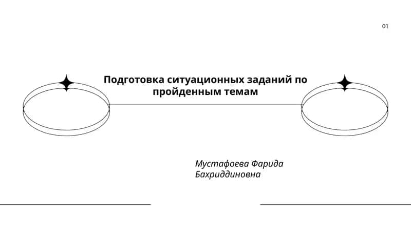 Подготовка ситуационных заданий по пройденным темам 1