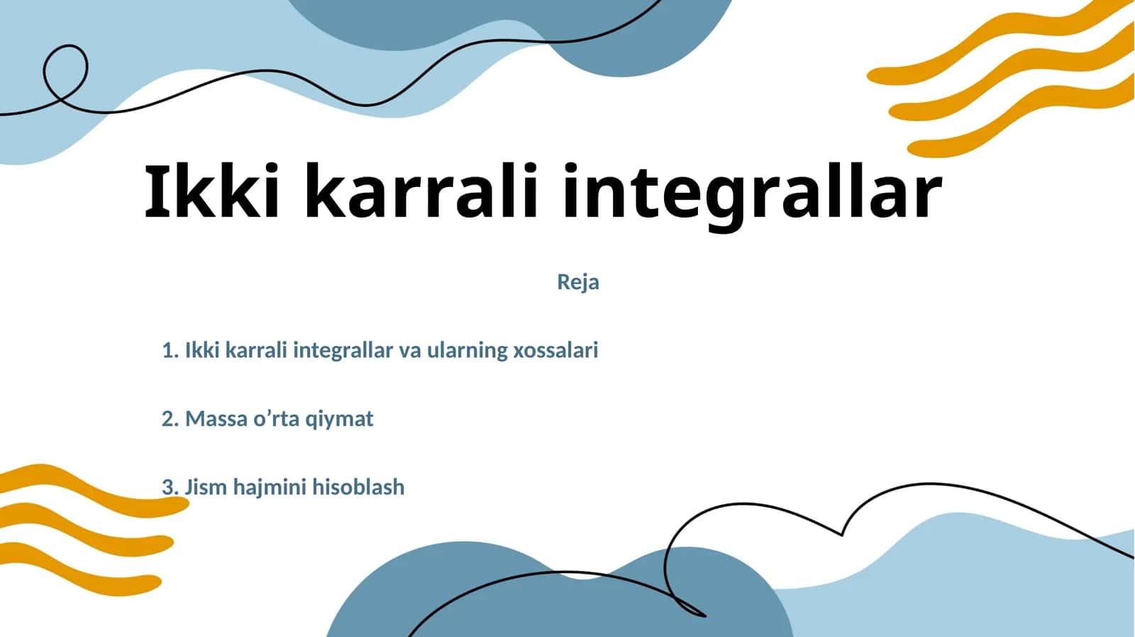 Ikkikarrali integrallar 1