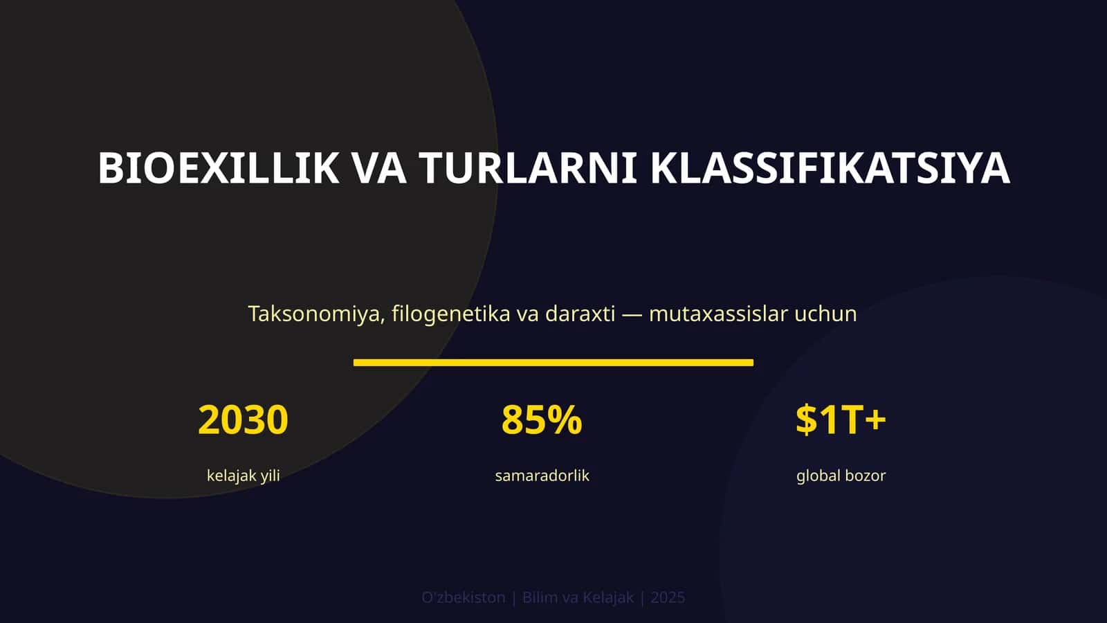 BIOEXILLIK VA TURLARNI KLASSIFIKATSIYA 1