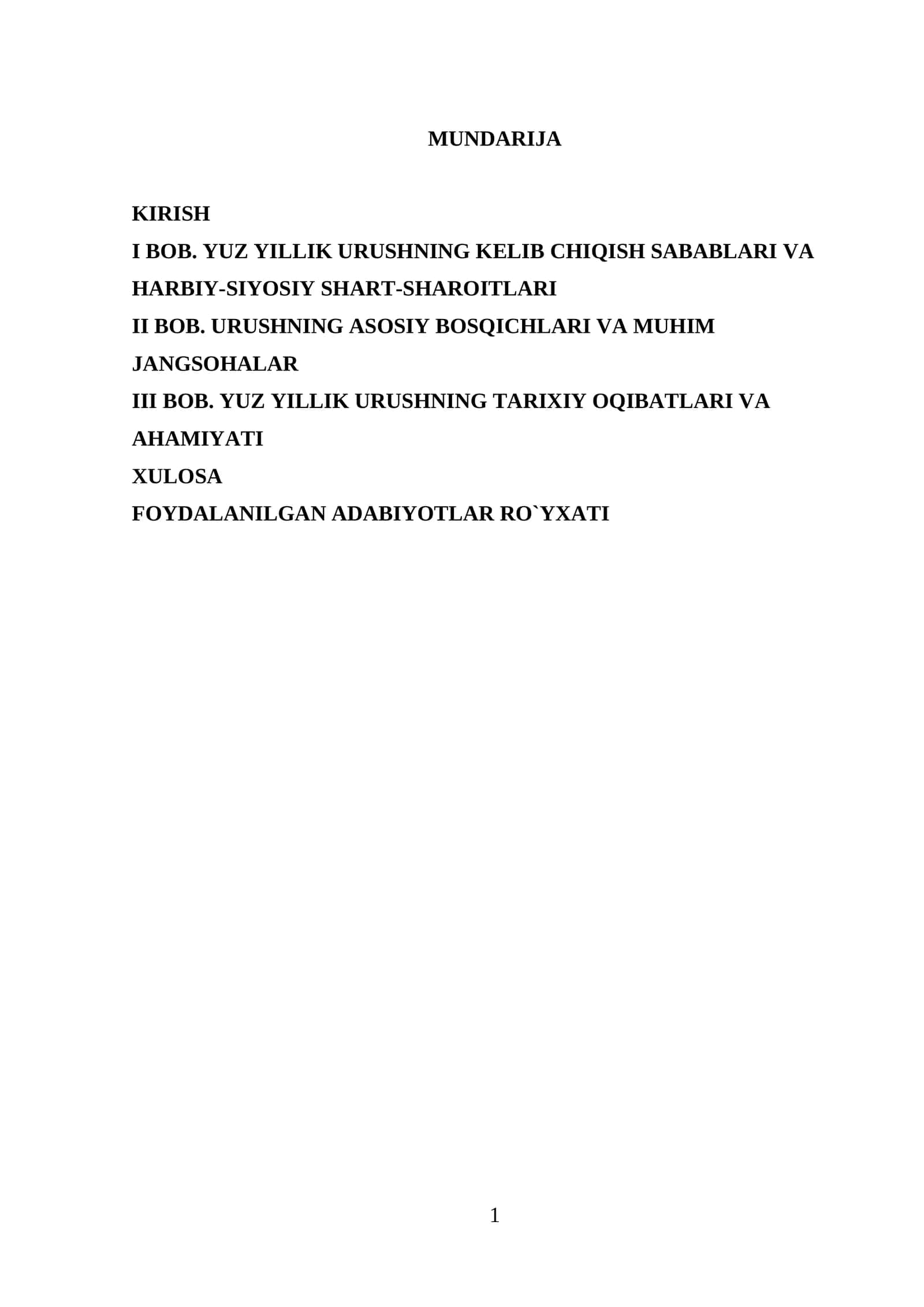 Yuz yillik urush 1