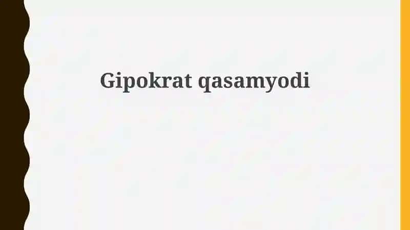 Gippokrat qasamyodi