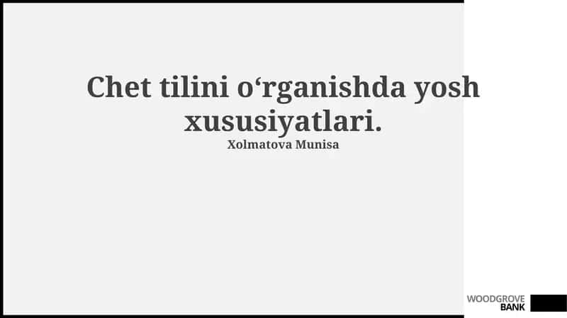 Yoshga bogʻliq oʻrganish xususiyatlari 1