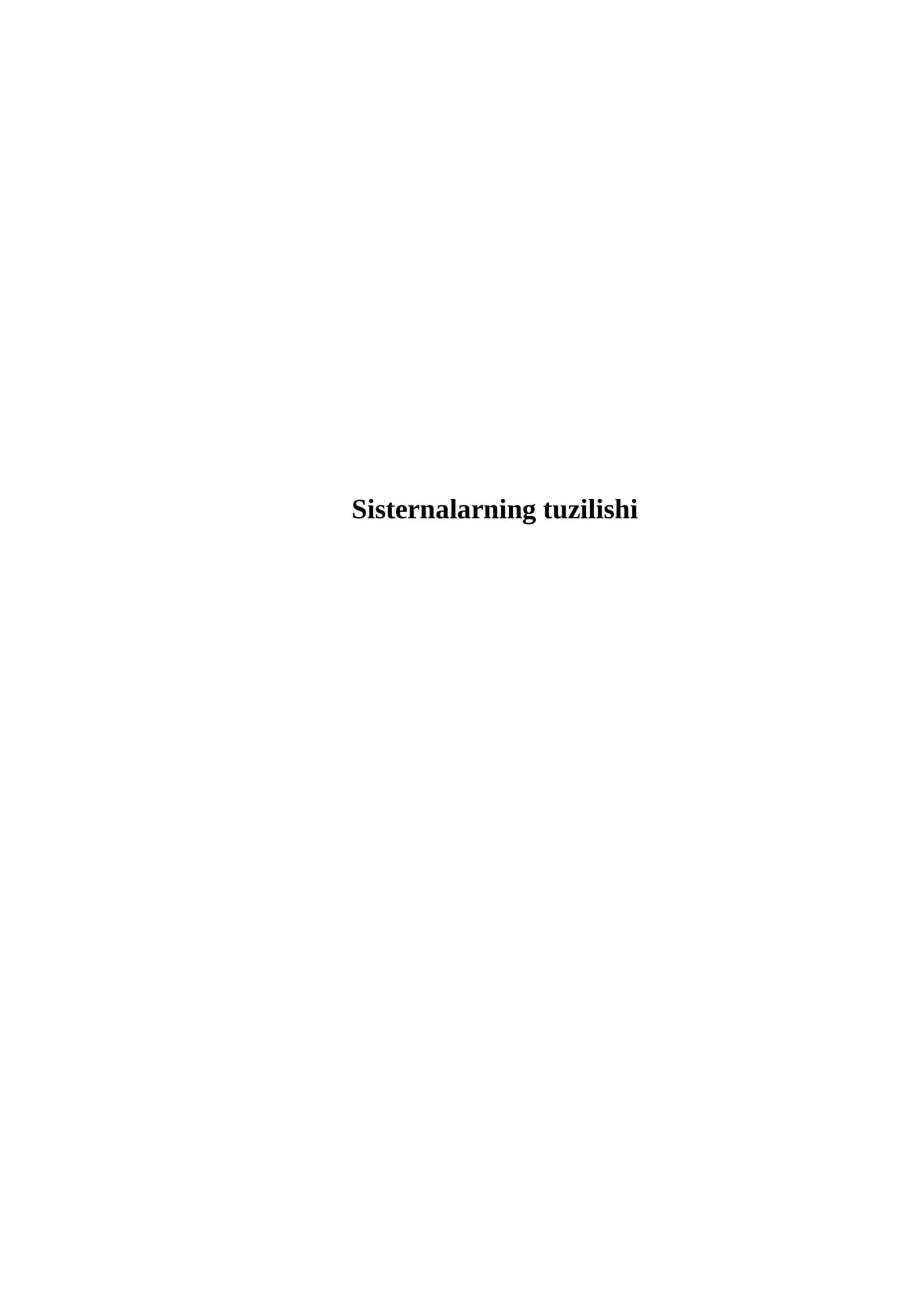 Sisternalarning tuzilishi 1