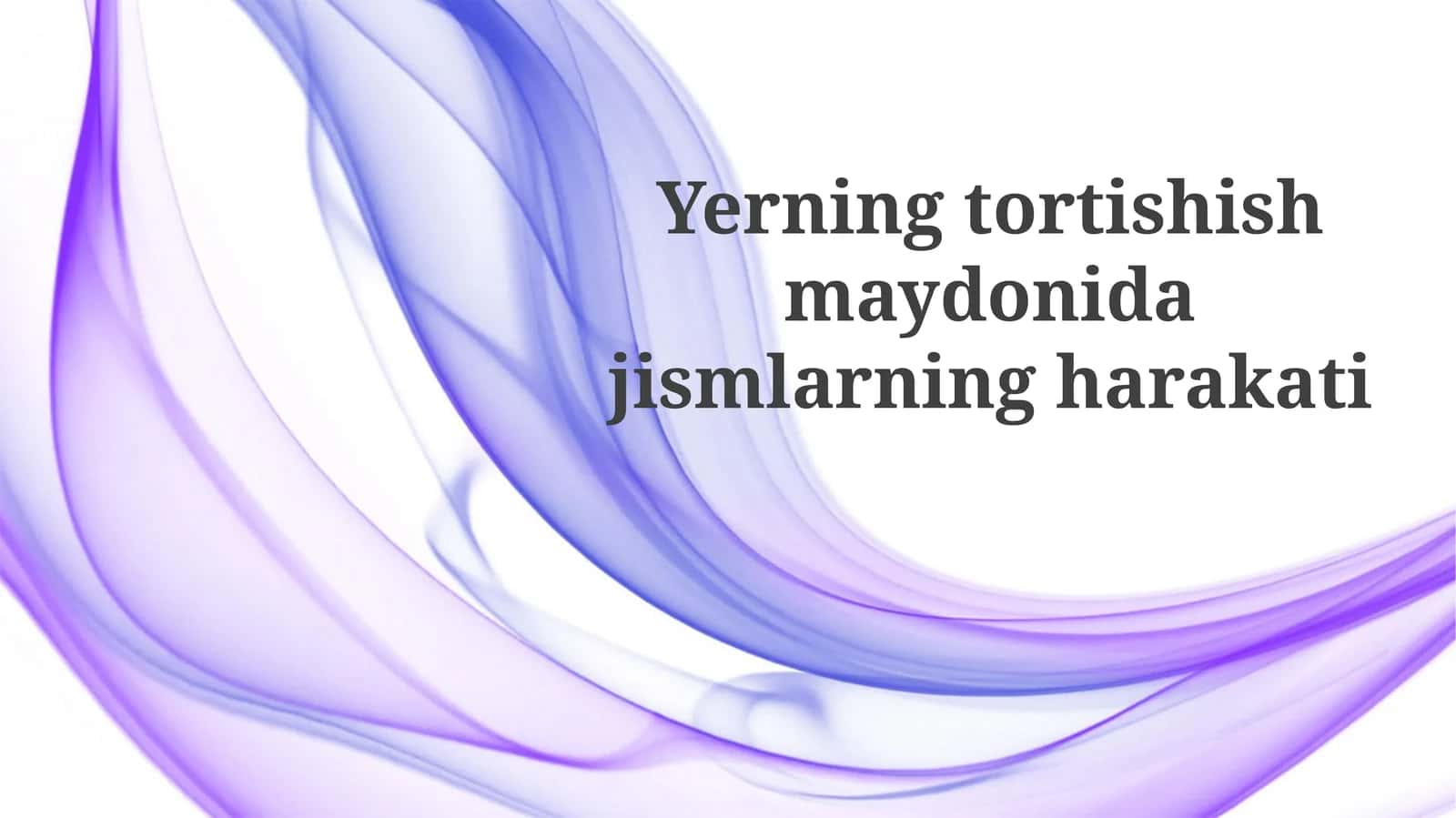 Gravitatsiya Kuchi va Tezlanish 1