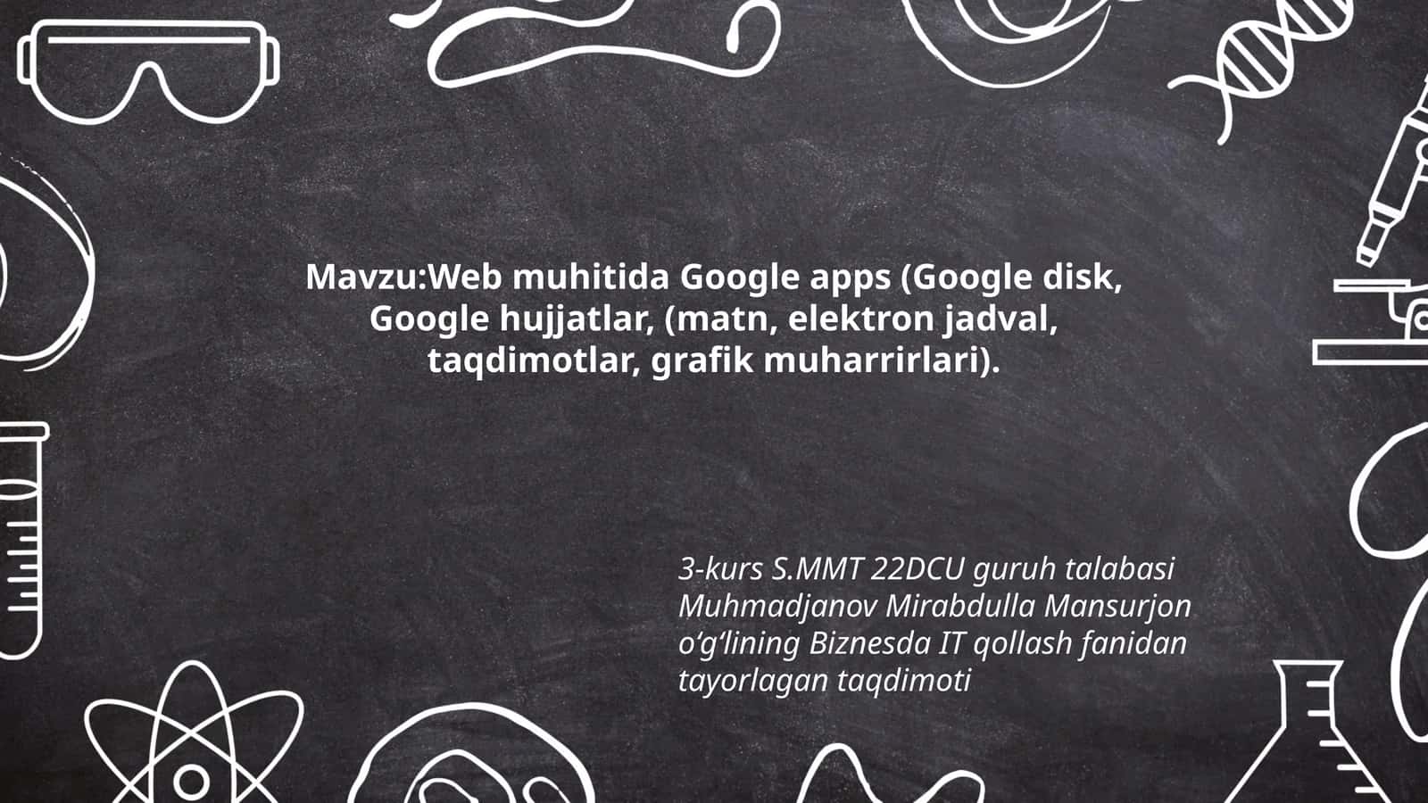 Biznesda IT qollash fanidan tayorlagan taqdimoti 1