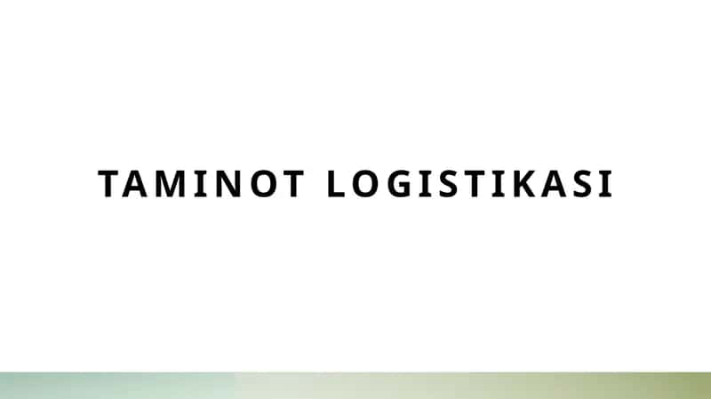 Taminot logistikasi 1