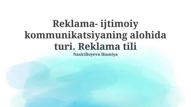 Reklama 1