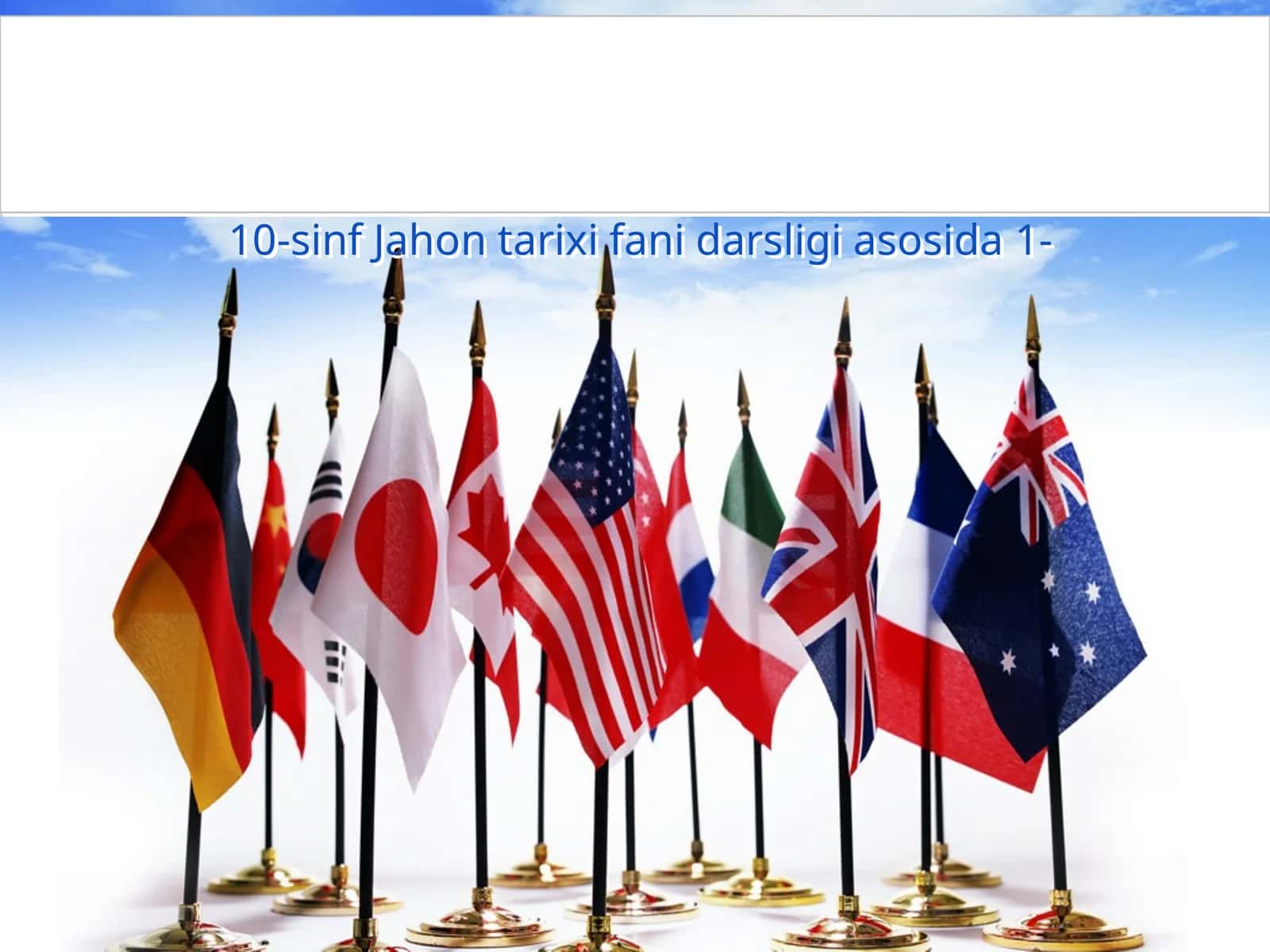 10-sinf Jahon tarixi fani darsligi 1