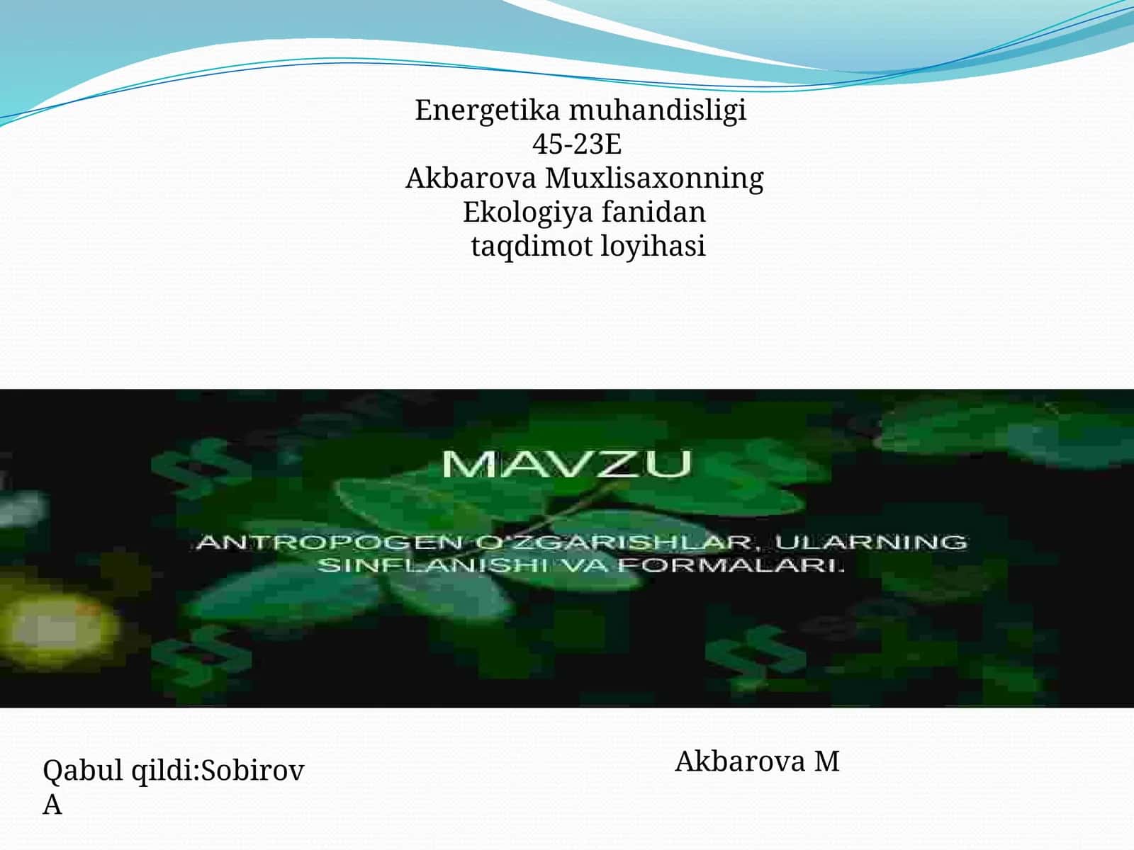 Antropogeno'zgarishlarularning inflanishi va formalari 1