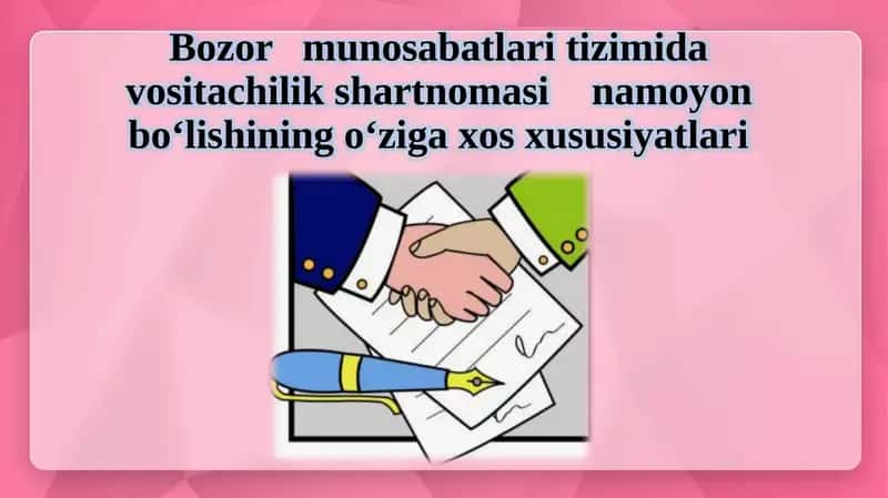 Vositachilik shartnomasi 1