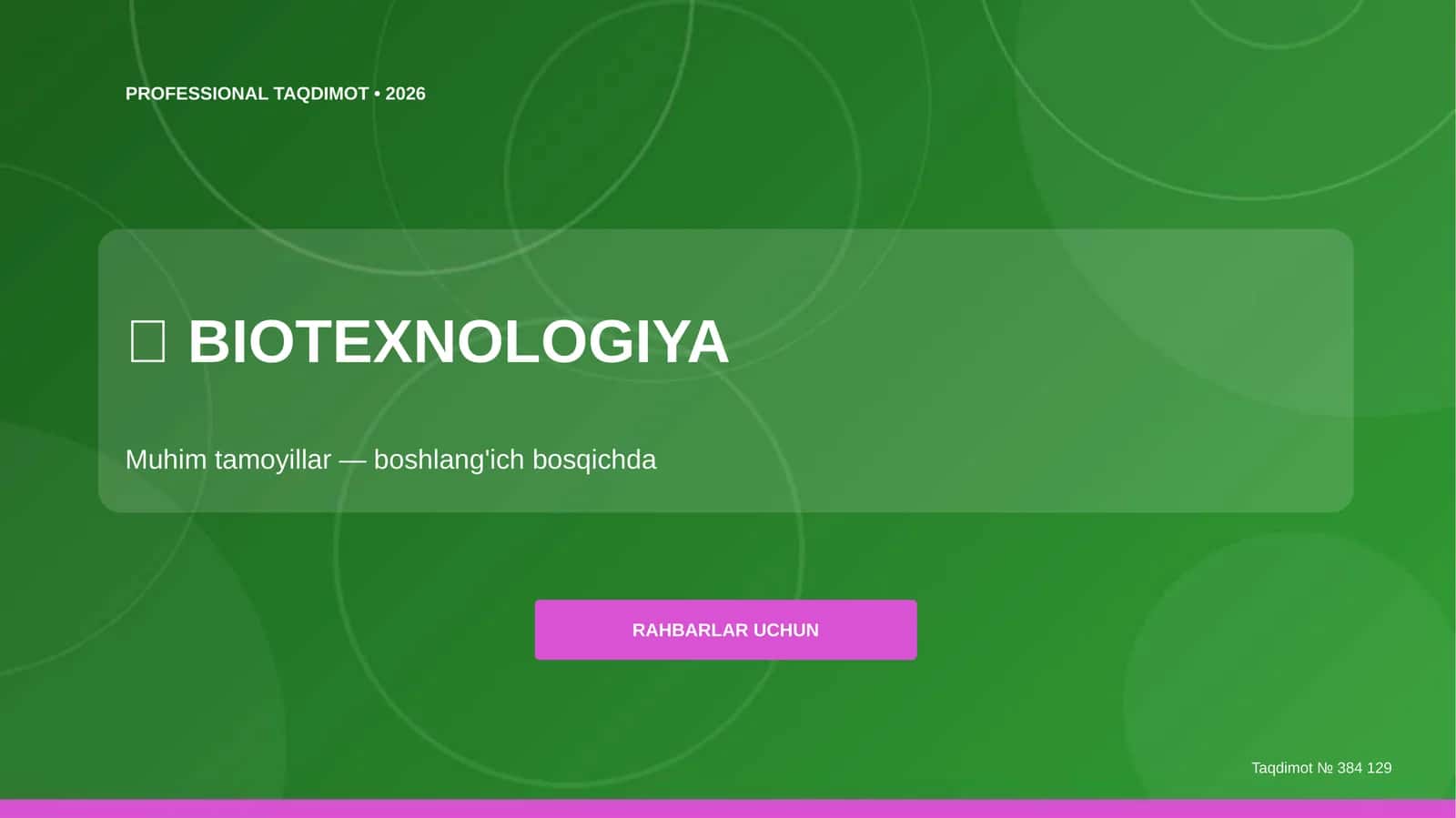 Biotexnologiya: muhim tamoyillar (boshlang'ich bosqichda) [rahbarlar uchun] 1