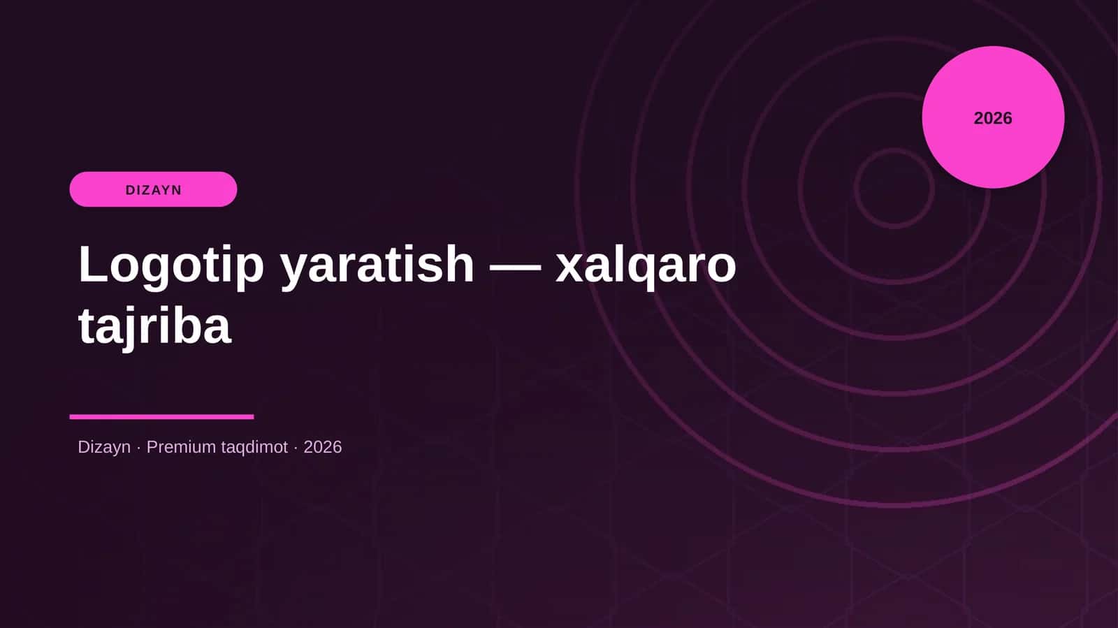 Logotip yaratish — xalqaro tajriba 1