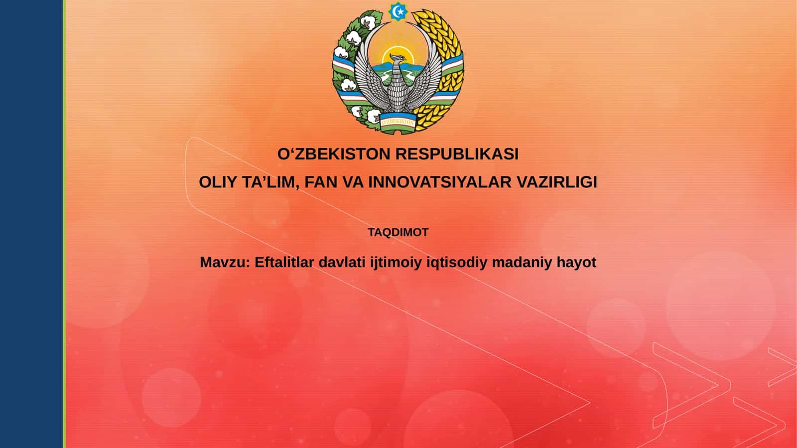 Eftalitlar davlati ijtimoiy ma'naviy hayot 1