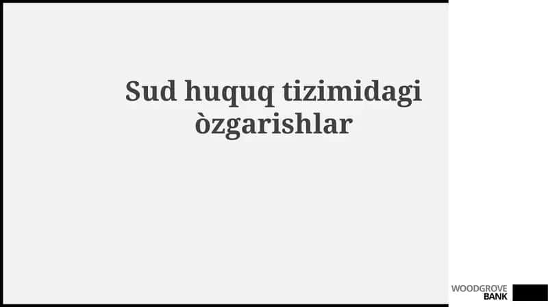 Sudhuquqtizimidagiòzgarishlar 1