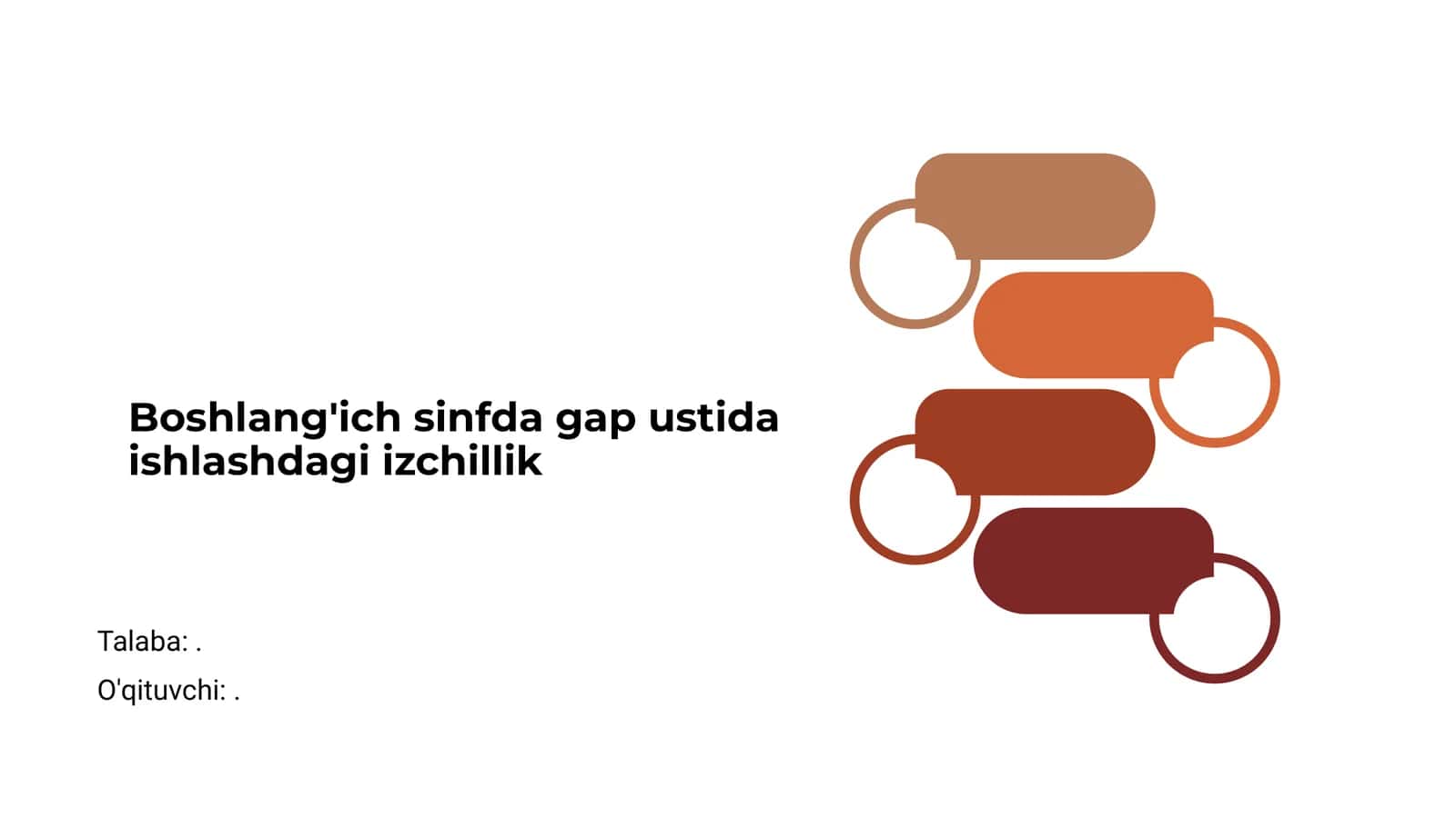 Boshlangʻich sinfda gap ustida ishlashdagi izchillik 1