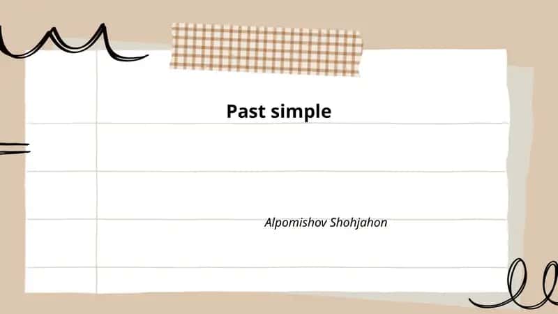 Past Simple 1