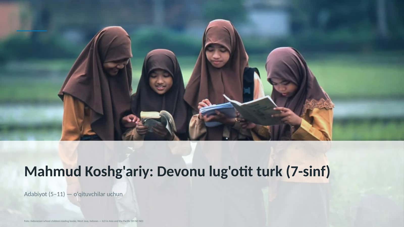 Mahmud Koshg'ariy: Devonu lug'otit turk (7-sinf) 1