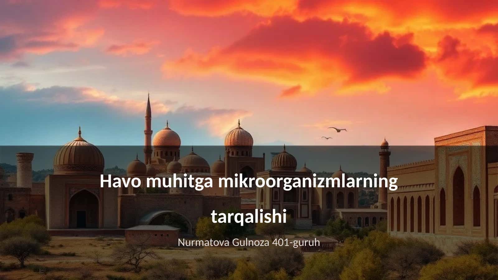 Havo muhitga mikroorganizmlarning tarqalishi 1
