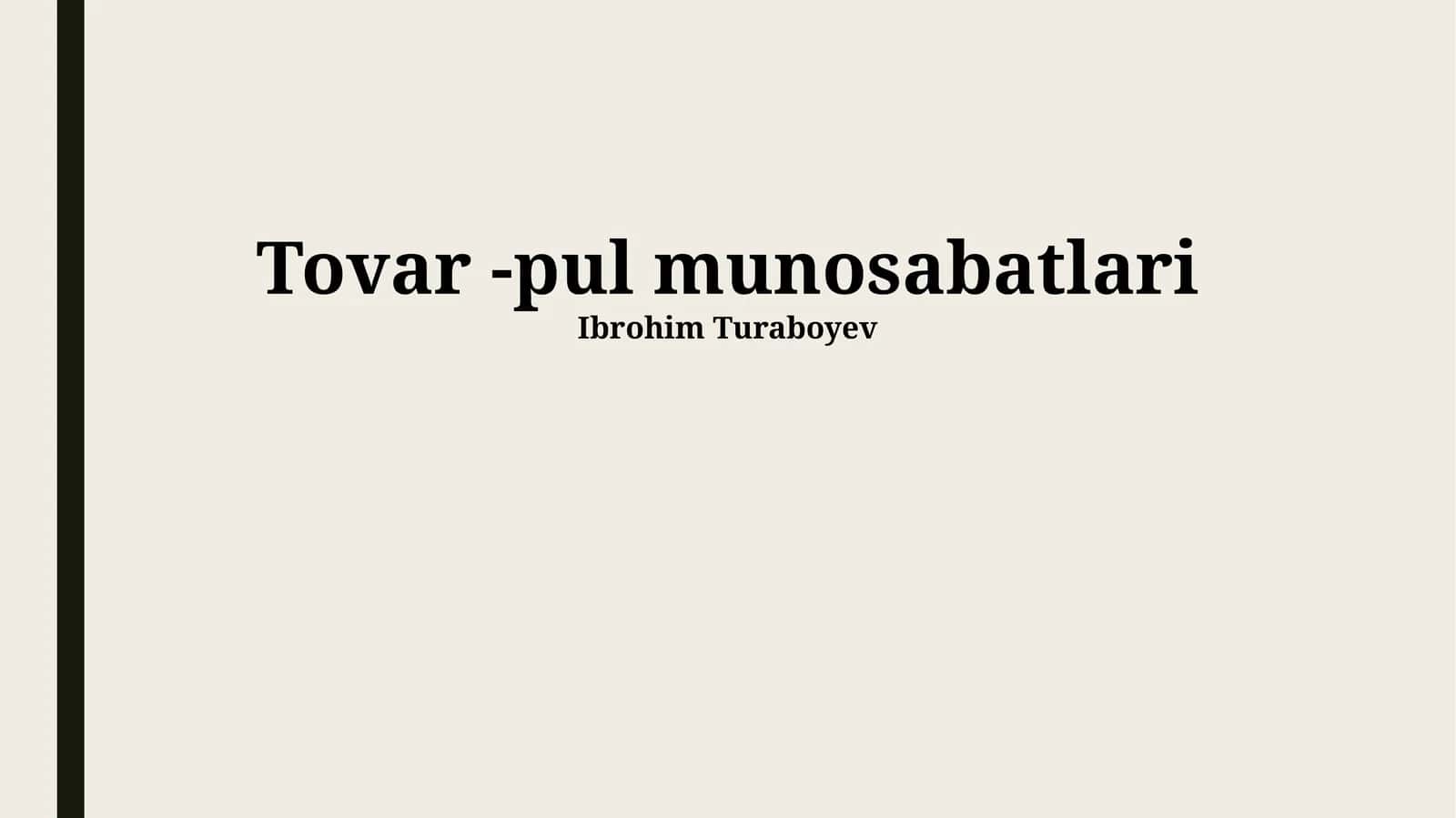 Kredit-pul munosabatlari 1