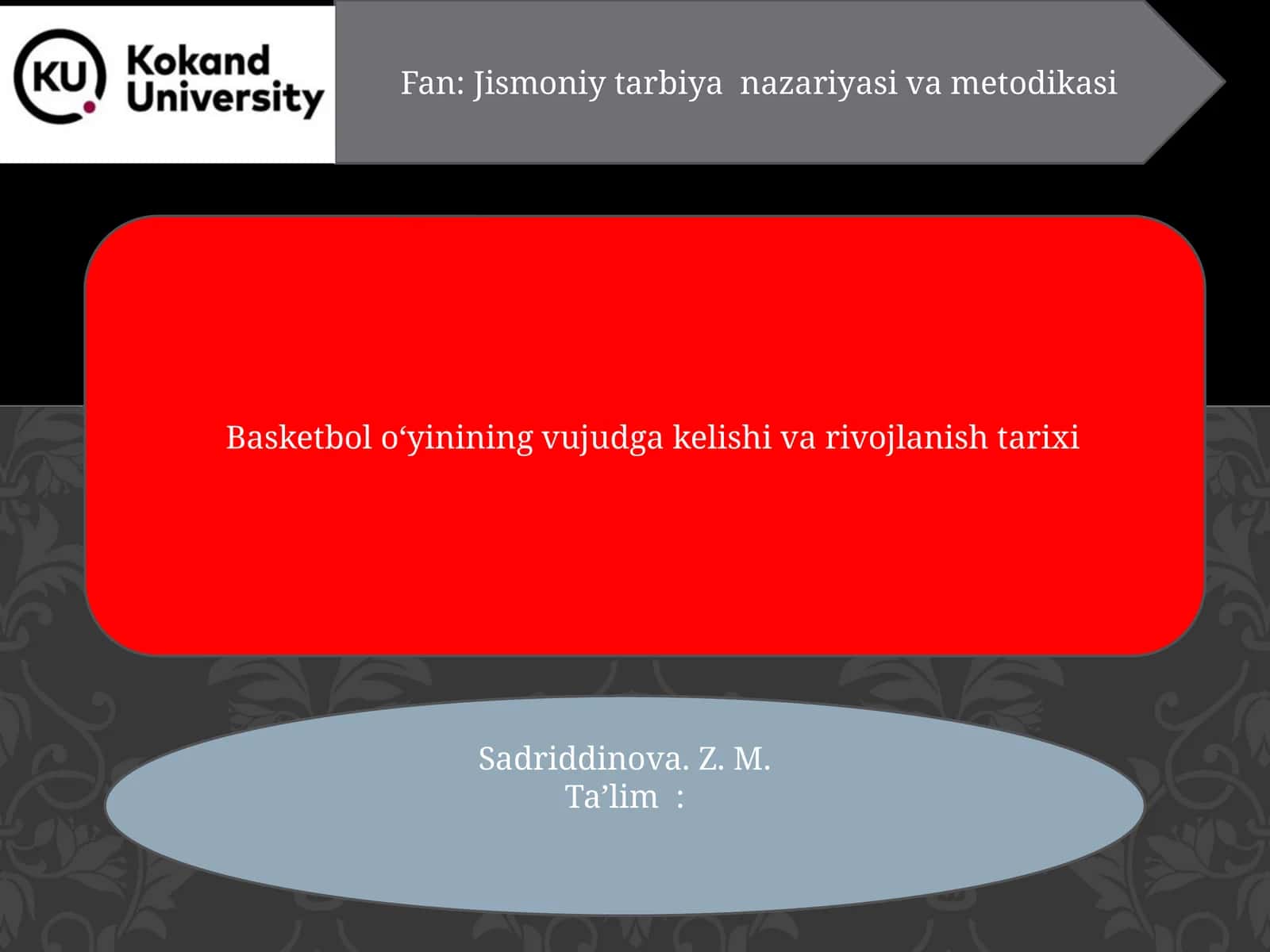 Basketbol o‘yinining vujudga kelishi va rivojlanish tarixi 1