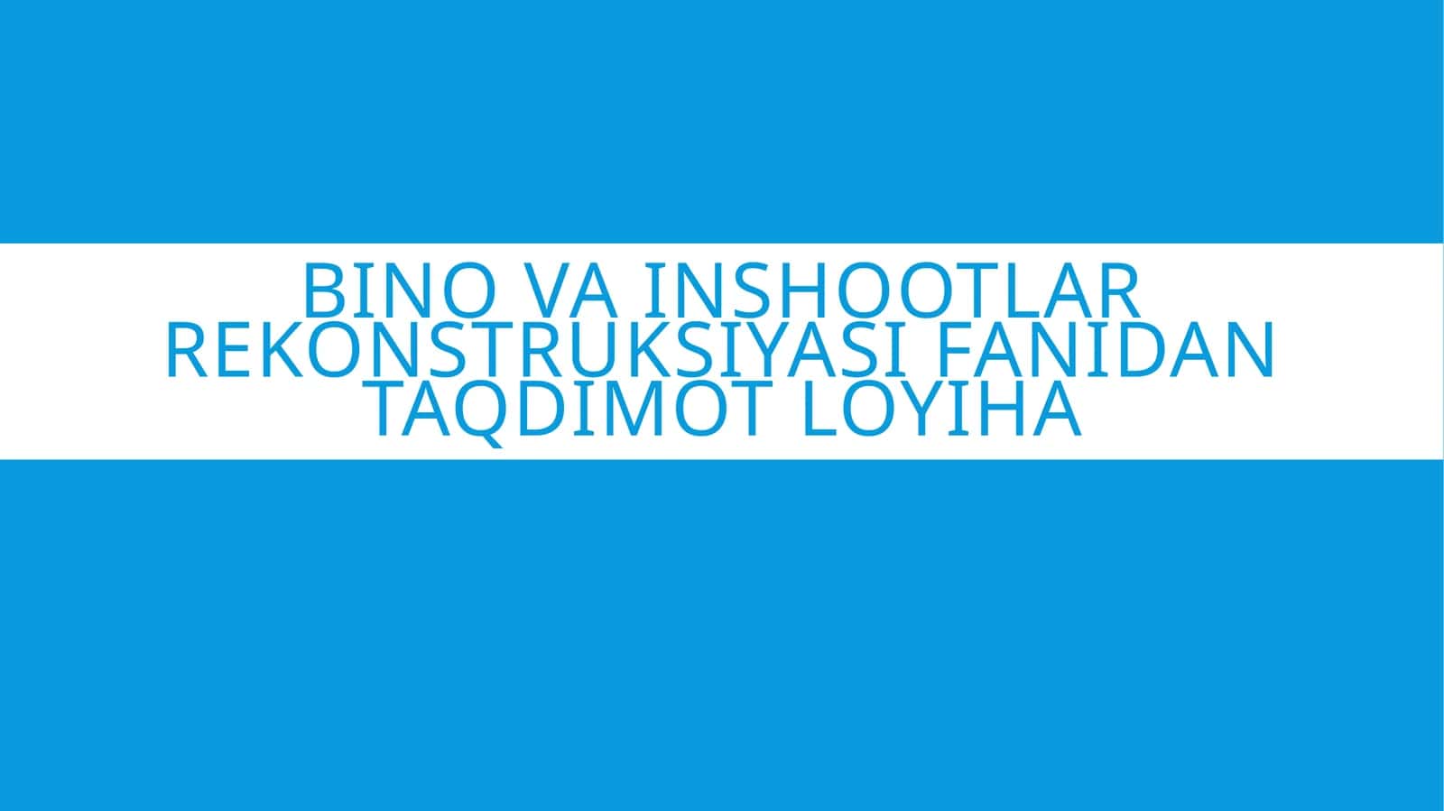 Rekonstruksiya ishlari uchun ma’lumot olish. rekonstruksiya qilinayotgan obyekt  maydonida injenerlik izlanishlar 1