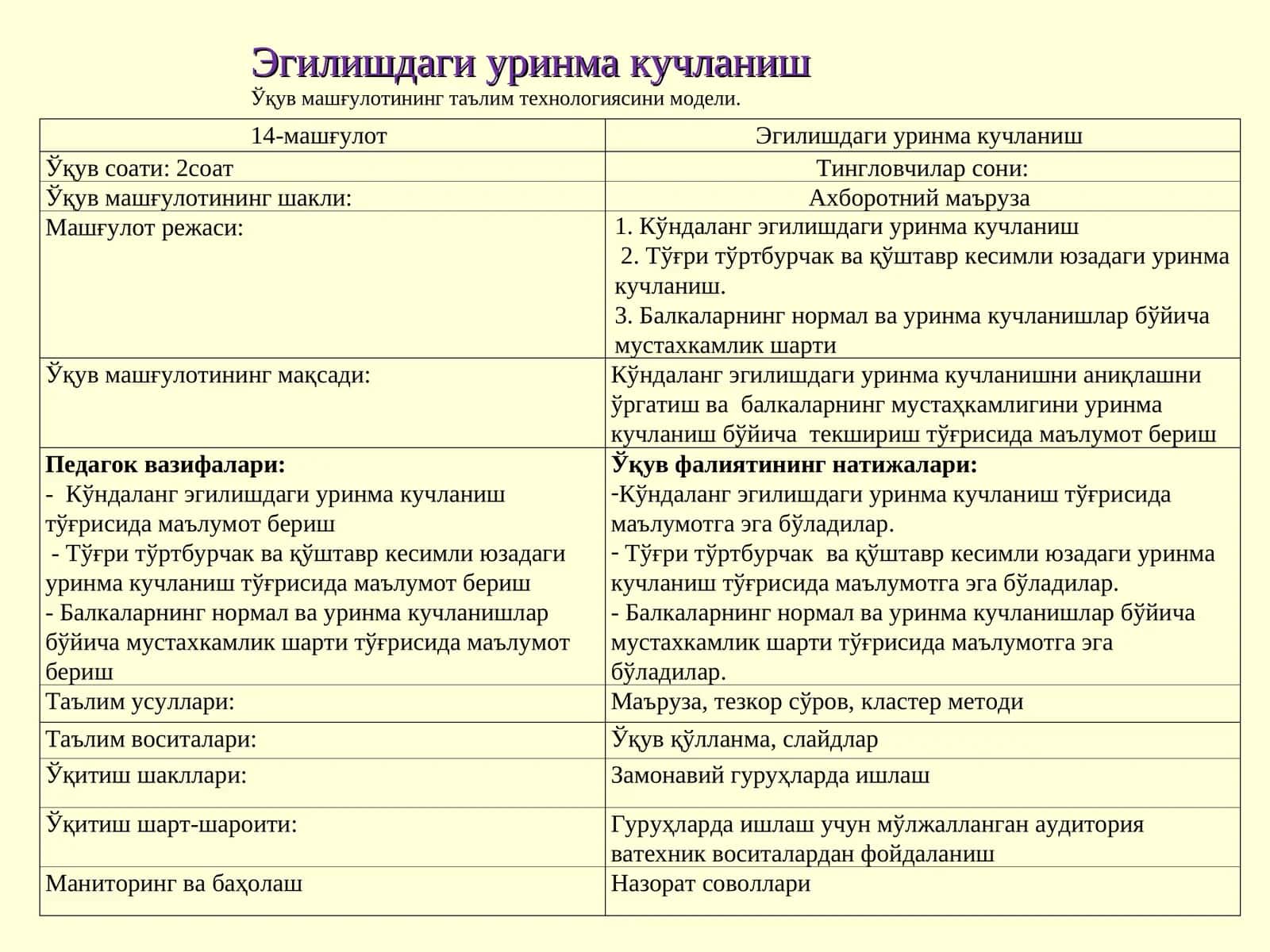 Эгилишдаги уринма кучланиш 1
