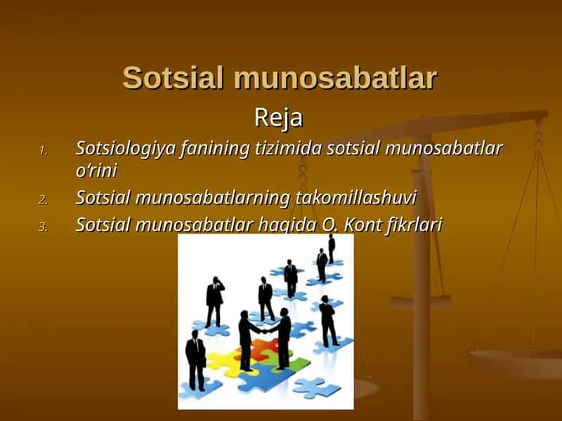 Sotsial munosabatlar 1