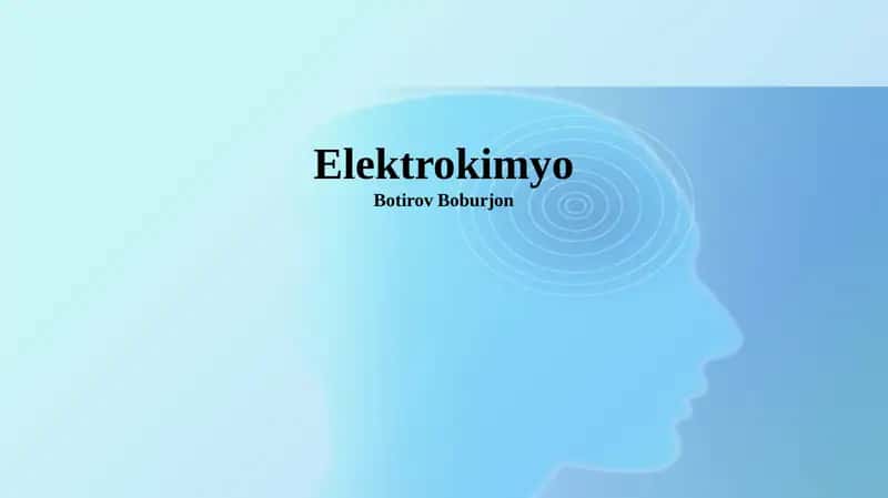 Elektrokimyo 1