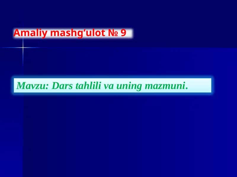 Darstahlili va uning mazmuni 1