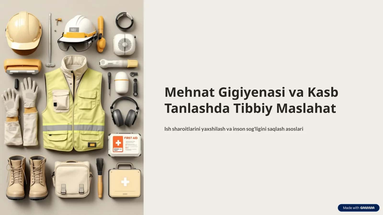 Mehnat Gigiyenasi va Kasb Tanlashda Tibbiy Maslahat 1