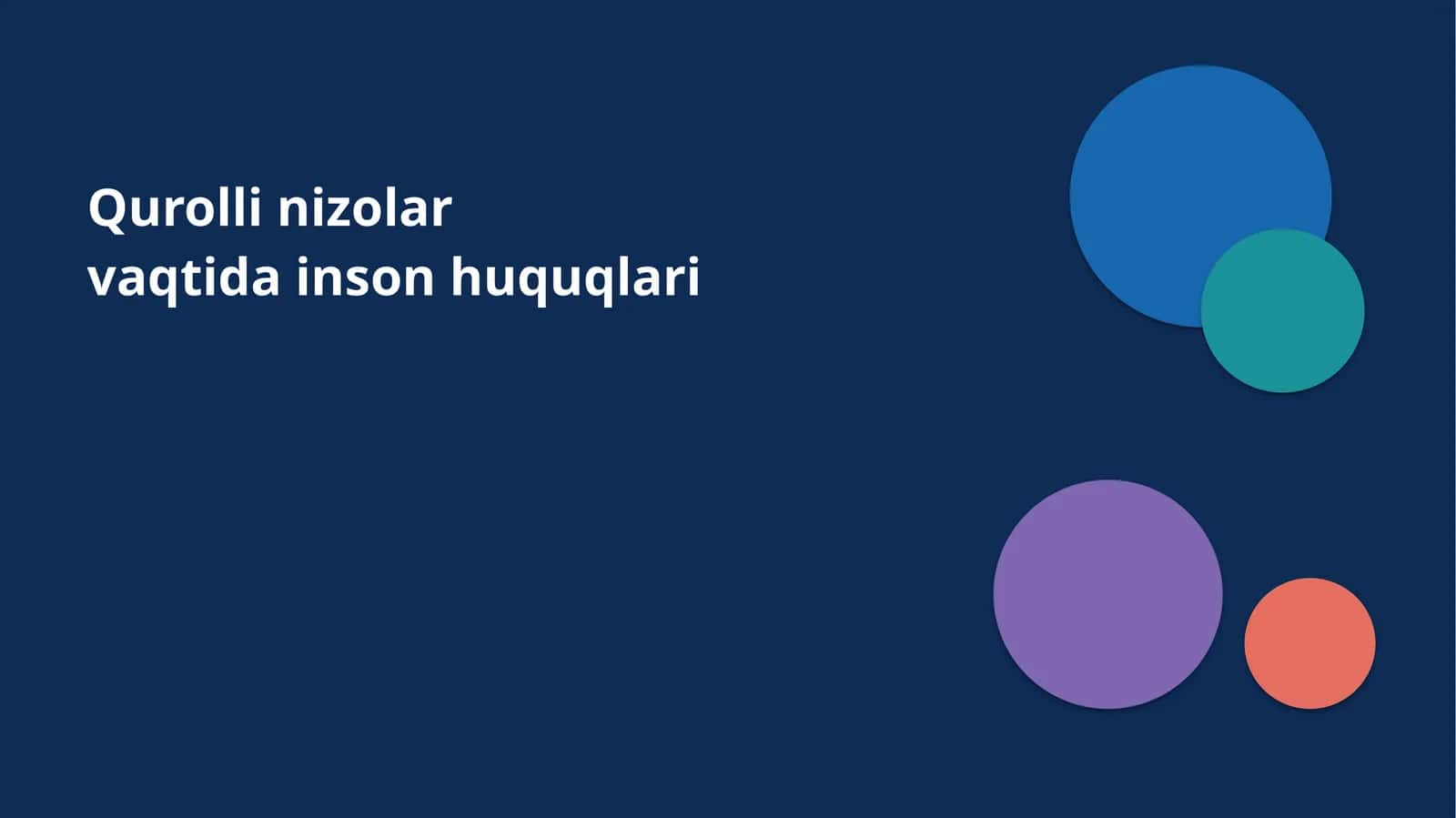 Qurolli nizolar vaqtida inson huquqlari 1