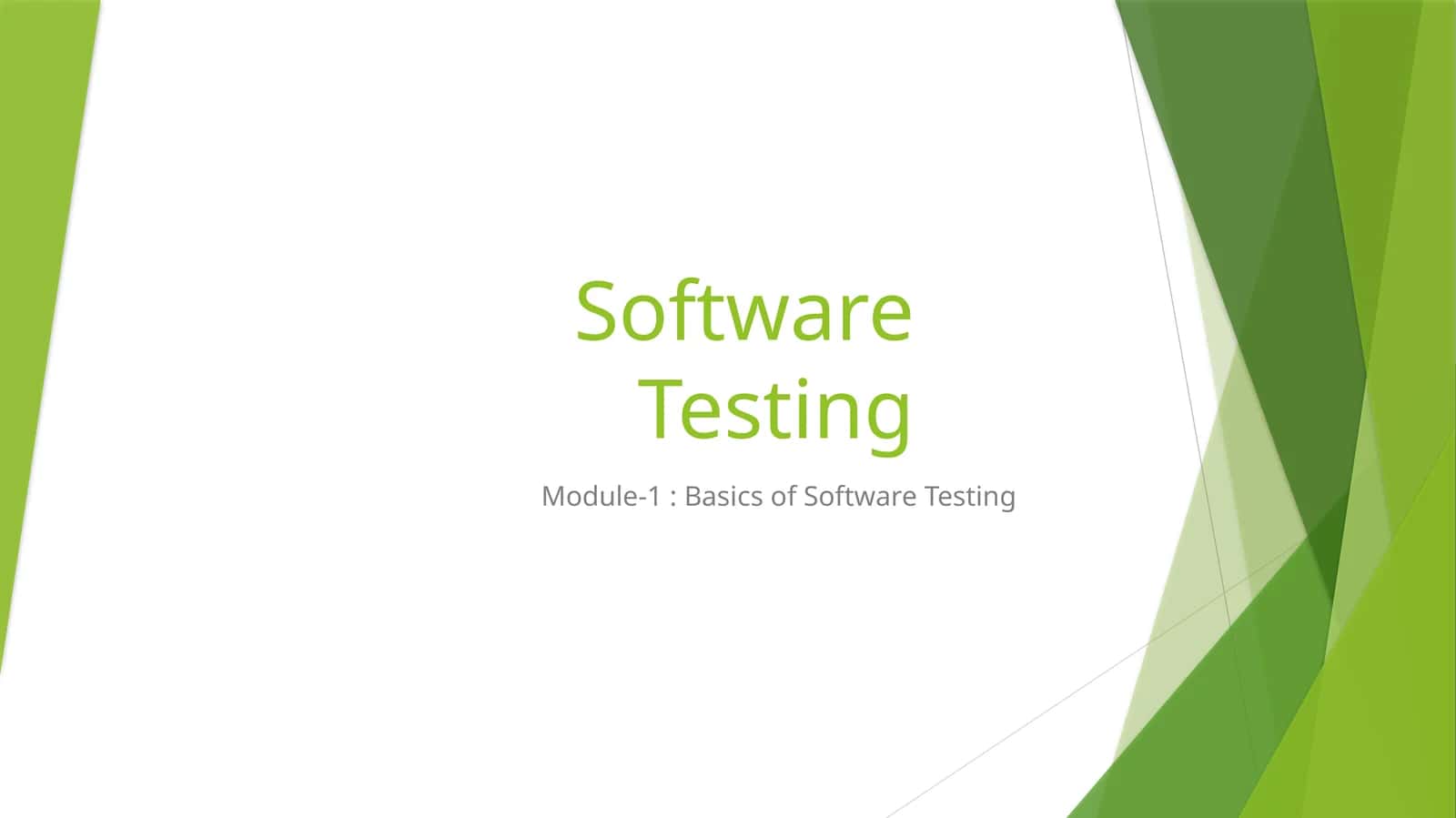 Software Testing 1