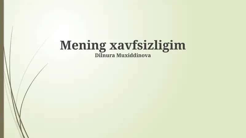 Mening xavfsizligim 1