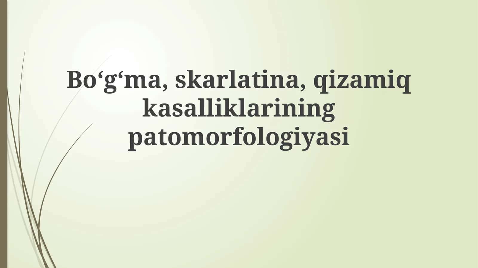 Qizamiq: Ta'rifi va Etiologiyasi 1