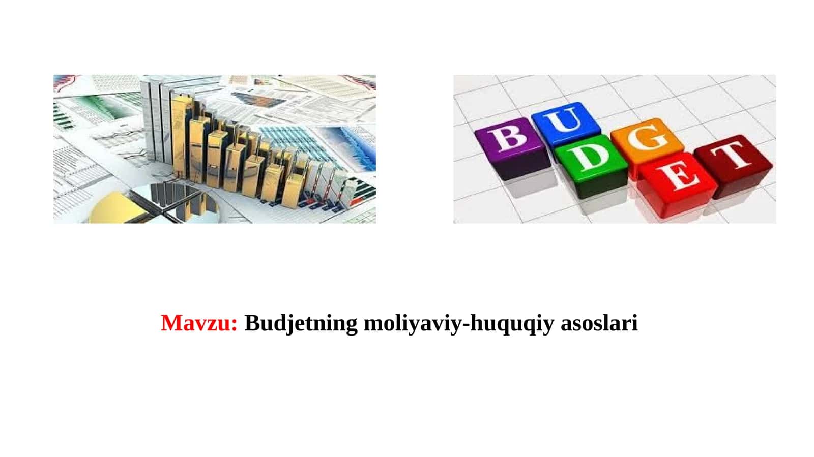 Budjetning moliyaviy-huquqiy asoslari 1