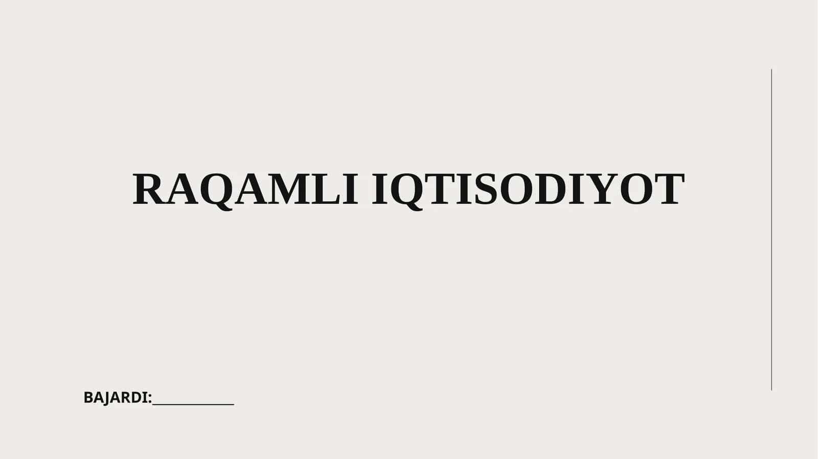 RAQAMLI IQTISODIYOT 1