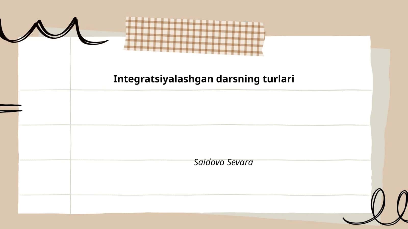 Integratsiyalashgan darsning turlari 1