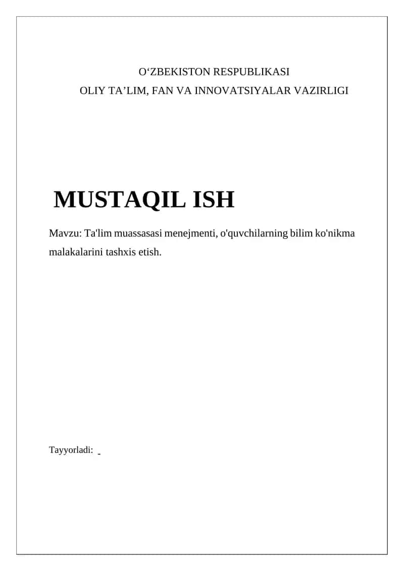 Ta'lim muassasasi menejmenti 1