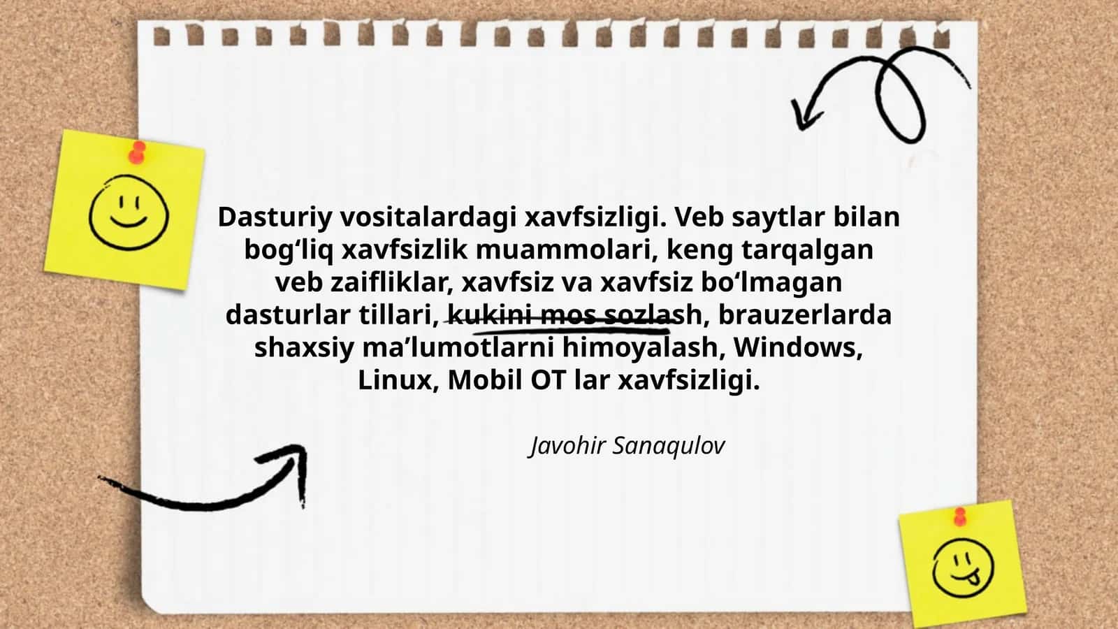 Dasturiy vositalardagi xavfsizligi 1