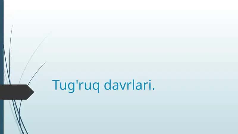 Tug'ruq davrlari 1