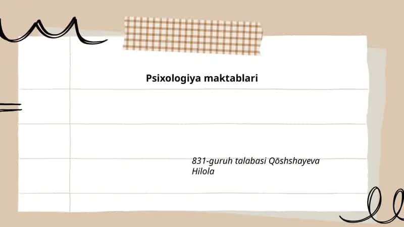 Psixologiya maktablari 1