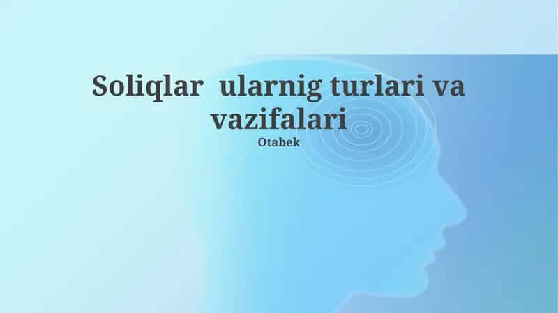 Soliqlar turlari va vazifalari 1