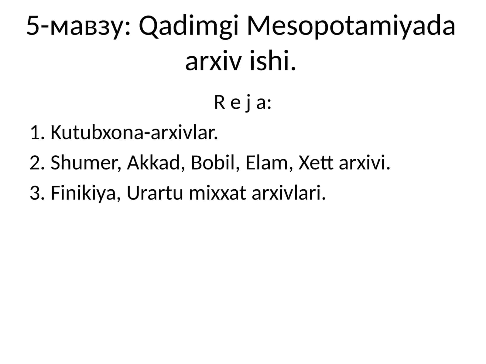 Qadimgi Mesopotamiyada arxiv ishi 1