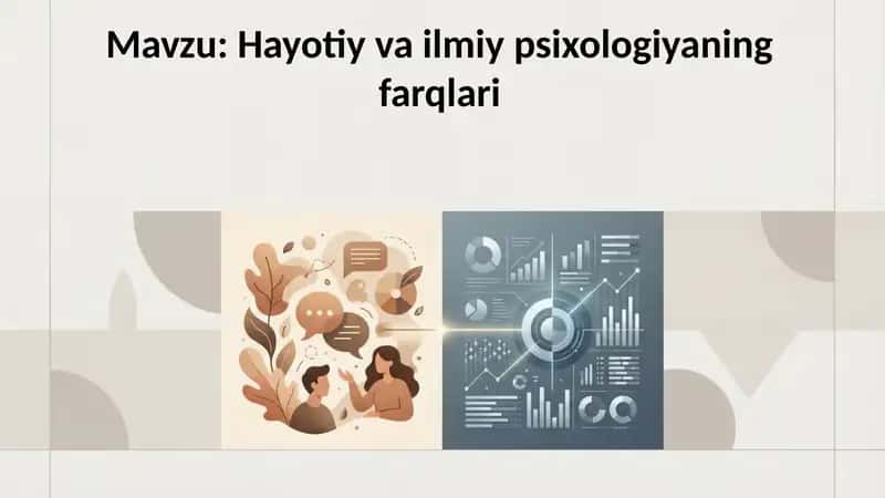 Hayotiy va ilmiy psixologiyaning farqlari 1
