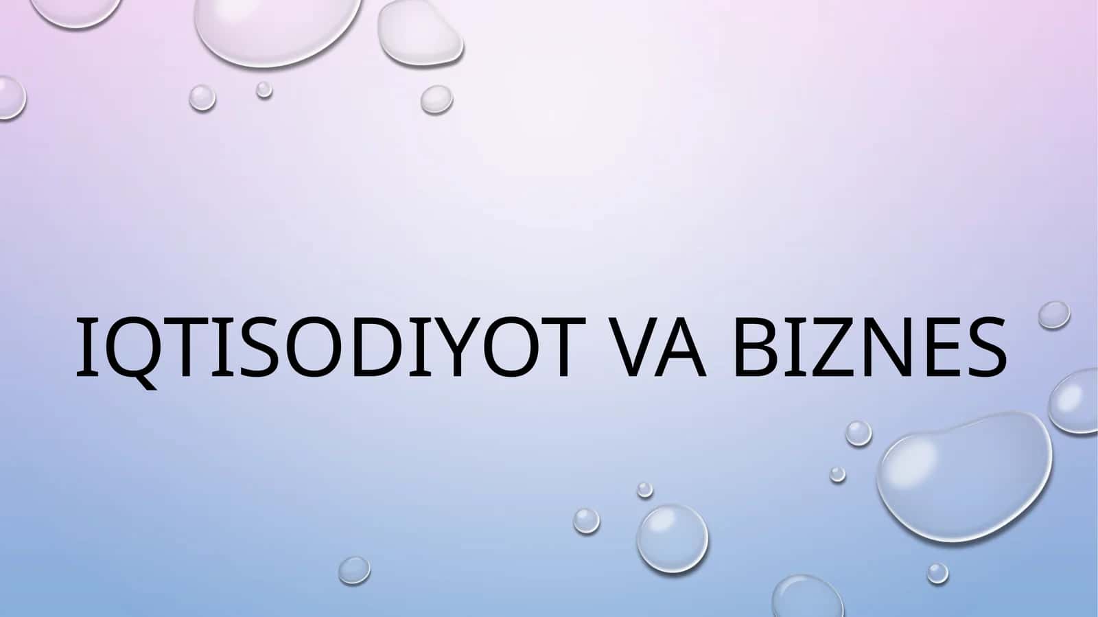 BOZOR TUSHUNCHASI VA TURLARI 1