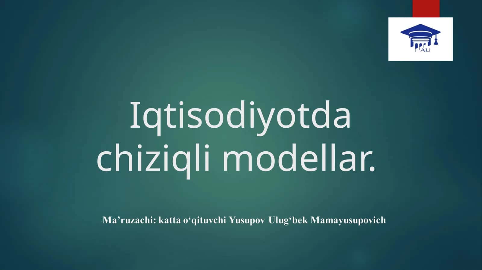 Chiziqlimodel tushunchasi 1
