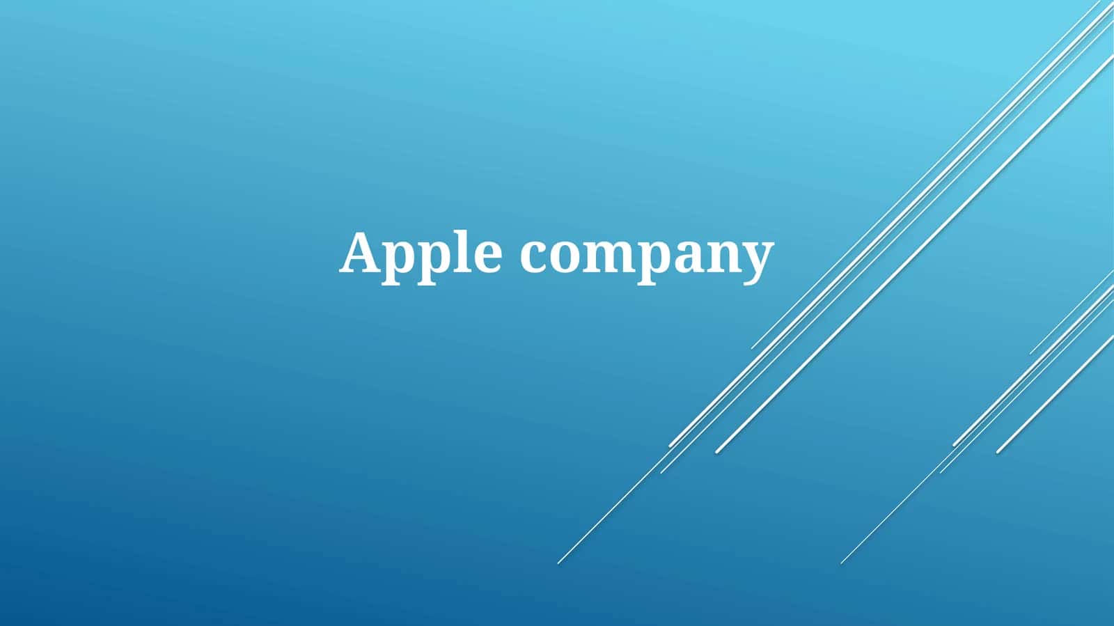Apple company 1