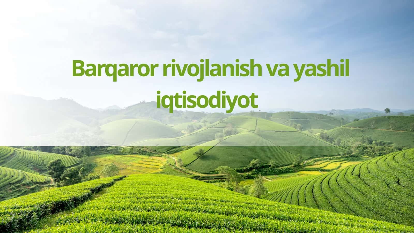 Barqaror rivojlanish va yashil iqtisodiyot 1