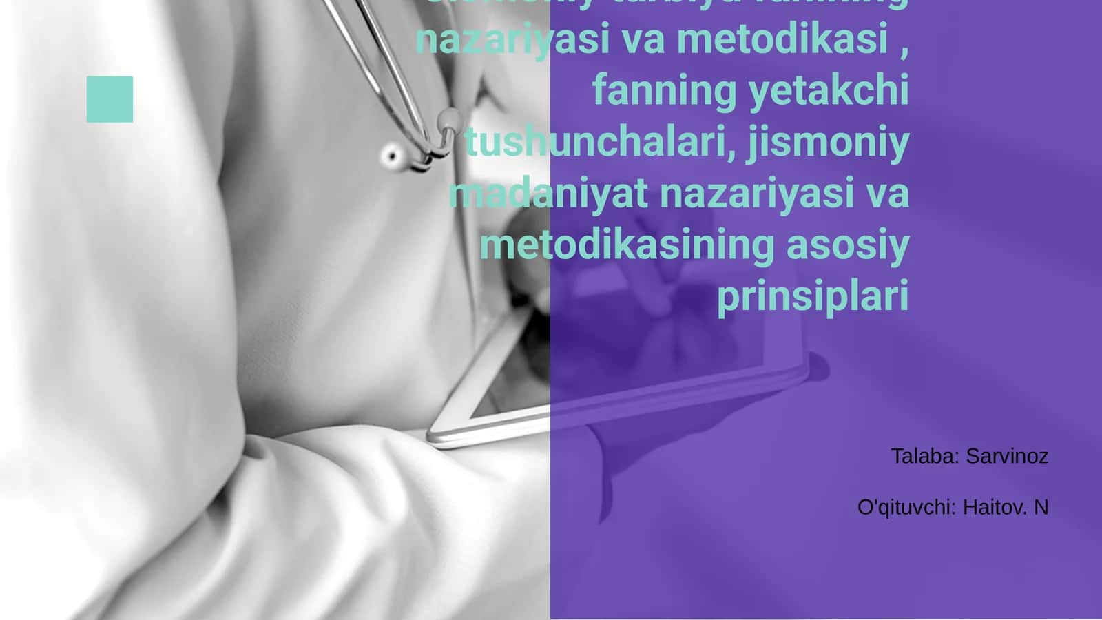 Jismoniy tarbiya fanining nazariyasi va metodikasi 1