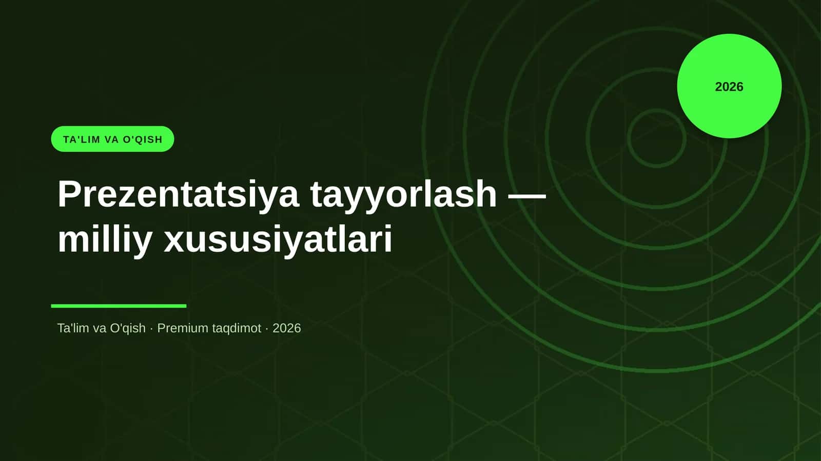Prezentatsiya tayyorlash — milliy xususiyatlari 1